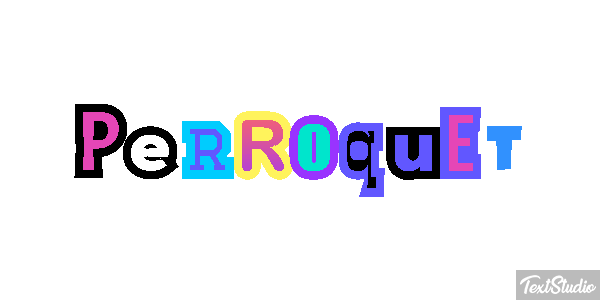 Perroquet Effet de texte