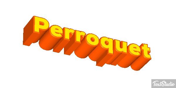 Perroquet Effet de texte