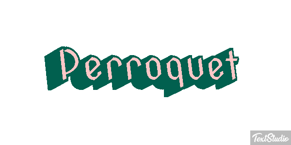 Perroquet Effet de texte