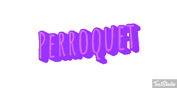 Perroquet Effet de texte