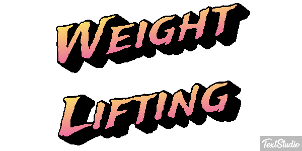 Weight Lifting Text effect