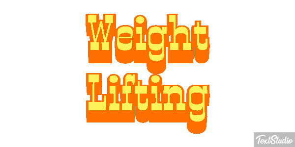 Weight Lifting Text effect