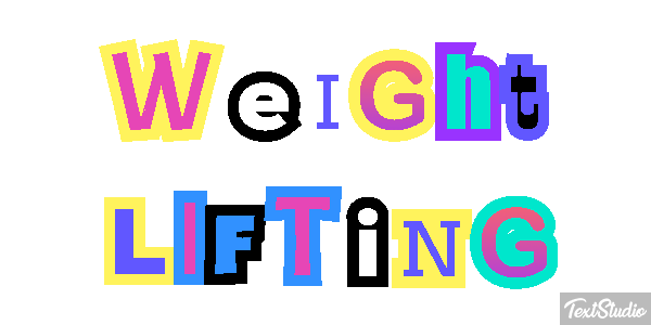 Weight Lifting Text effect
