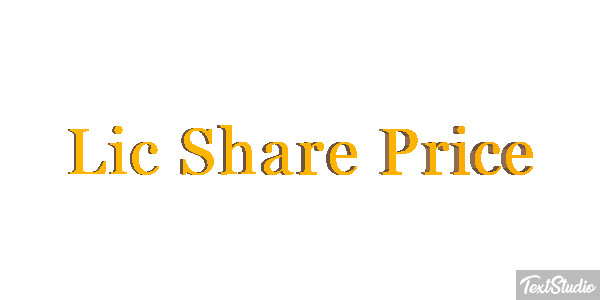 Lic Share Price Efekt tekstowy
