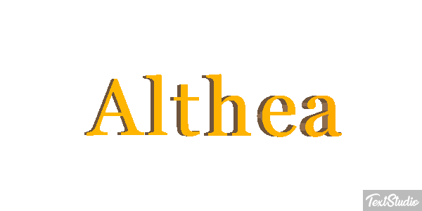 Althea Text effect