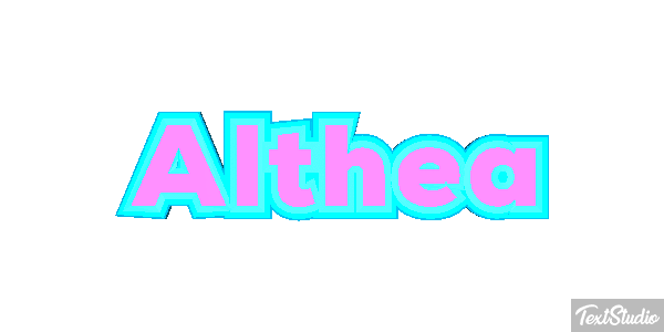 Althea Text effect