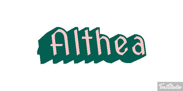 Althea Text effect