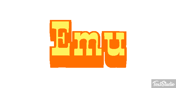 Emú Text effect