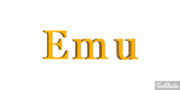 Emú Text effect