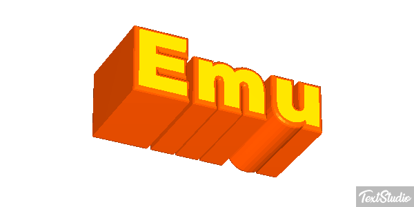 Emú Text effect