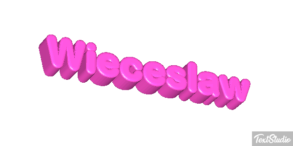 Więcesław Text effect