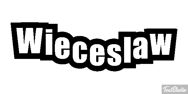 Więcesław Text effect