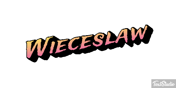 Więcesław Text effect