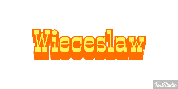 Więcesław Text effect