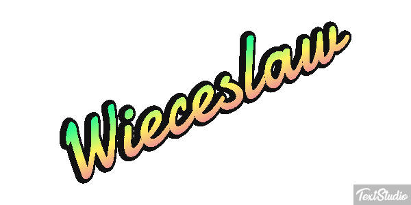 Więcesław Text effect