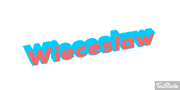 Więcesław Text effect