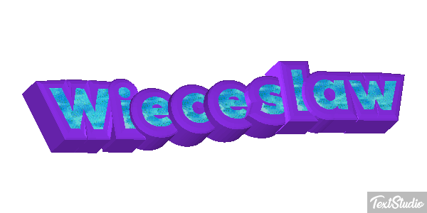 Więcesław Text effect