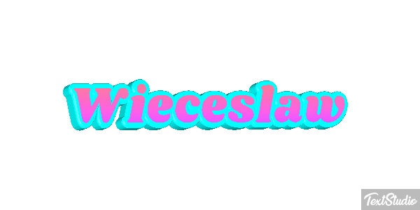 Więcesław Text effect