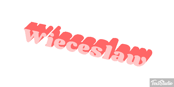 Więcesław Text effect