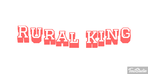 Rural King Efeito do texto
