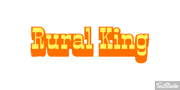 Rural King Efeito do texto