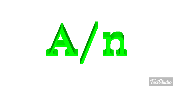 A/n Tekst effect