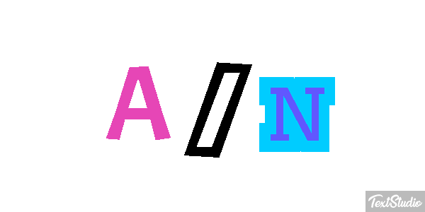 A/n Tekst effect