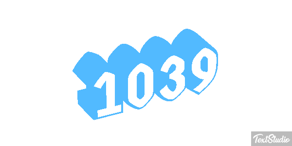 1039 Tekst effect