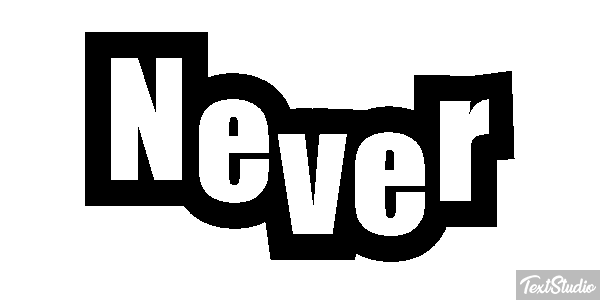 Never Текстовый эффект