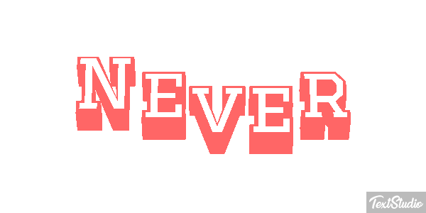 Never Текстовый эффект