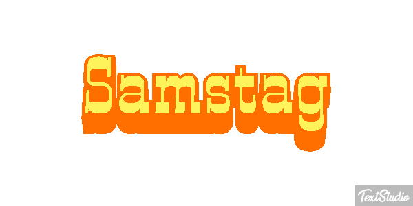Samstag Text effect