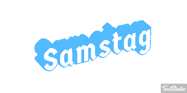 Samstag Text effect
