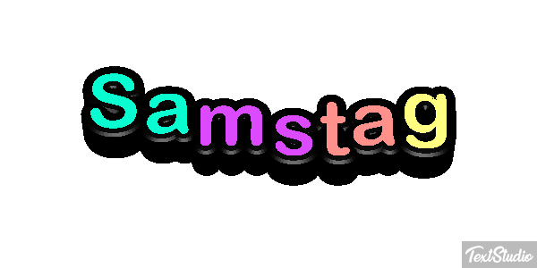 Samstag Text effect