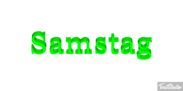 Samstag Text effect