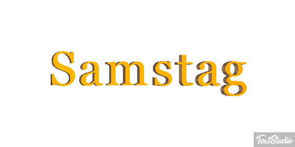 Samstag Text effect