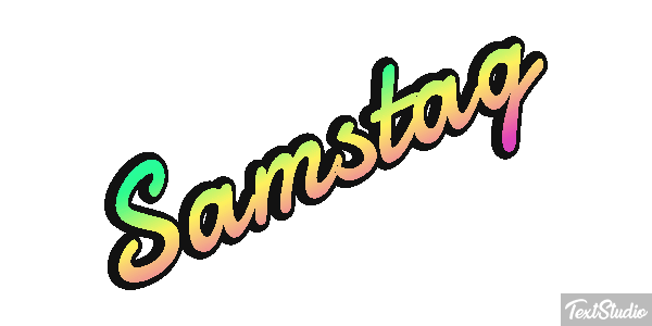 Samstag Text effect