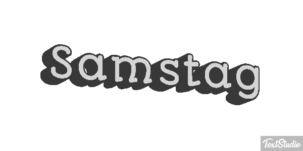 Samstag Text effect