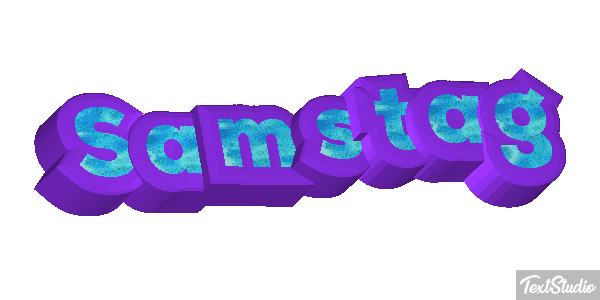 Samstag Text effect