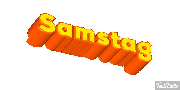 Samstag Text effect