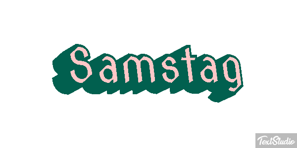 Samstag Text effect