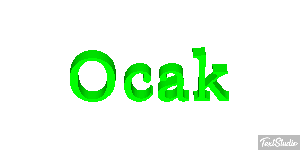 Ocak Efecto de texto
