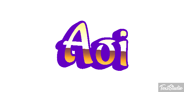 Aoi Efeito do texto