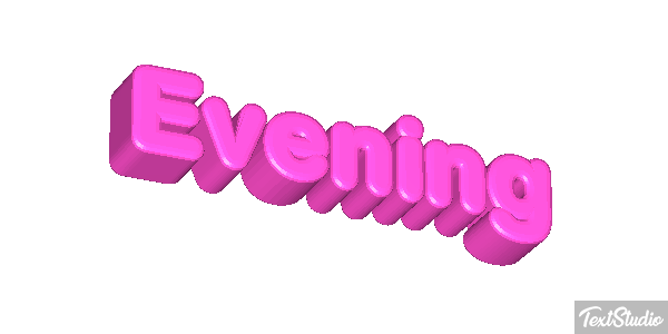 Evening テキスト効果