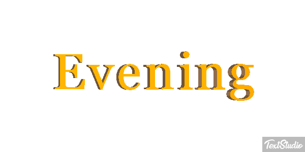 Evening テキスト効果