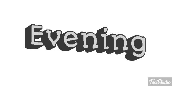 Evening テキスト効果