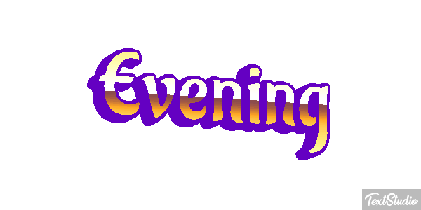 Evening テキスト効果