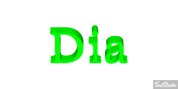 Dia Efeito do texto