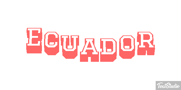 Ecuador Text effect