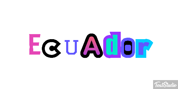 Ecuador Text effect