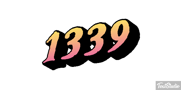 1339 Text effect